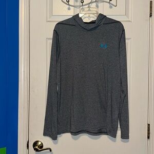 Grey Under Armour Threadborne Lightweight Hoodie